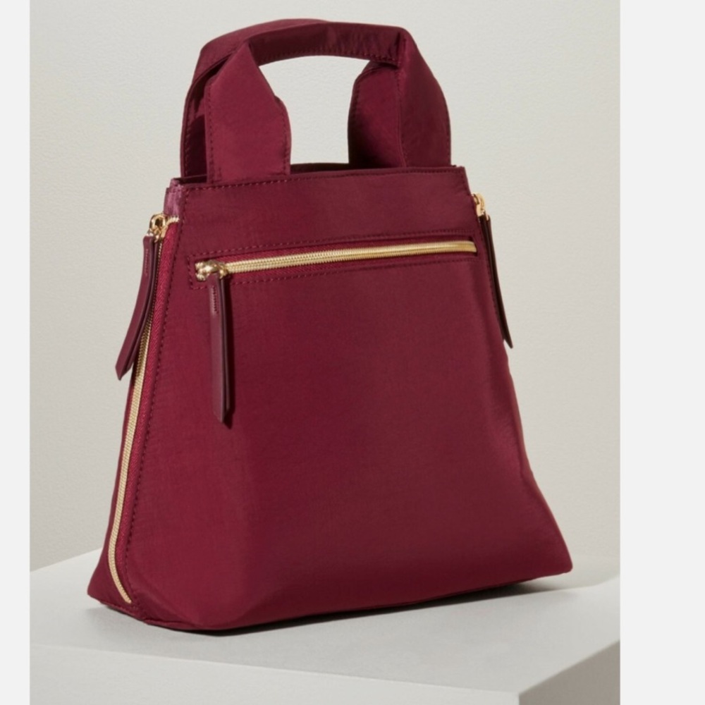 Stella & Dot Zip It Crossbody-Oxblood Burgundy - Picture 4 of 15
